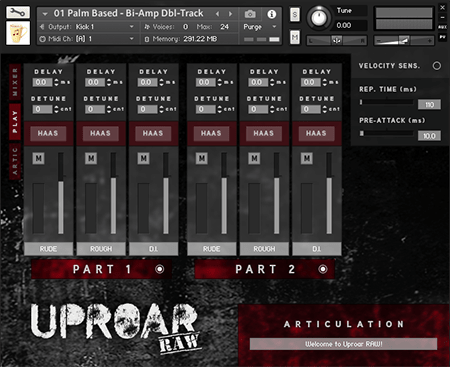 Uproar RAW 8-String Baritone Guitar KONTAKT