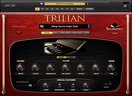 Spectrasonics Trilian GUI