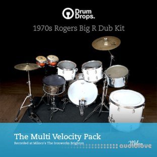 DrumDrops 1970's Roger's Big R Dub Kit Multi Velocity Pack