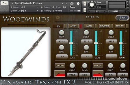 Cacophony Inc Cinematic Tension FX2 Vol.2 Bass Clarinets