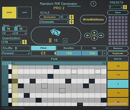 Audiomodern Random Riff Generator Pro 2