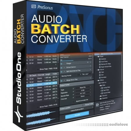 PreSonus Audio Batch Converter