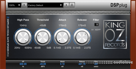 King OZ DSPplug vocal gate