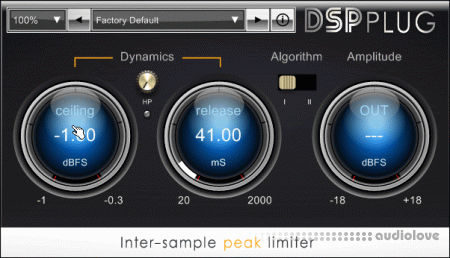 King OZ DSPplug inter-sample peak limiter