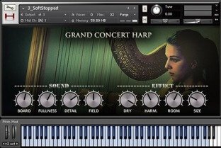 Hephaestus Sounds Grand Concert Harp