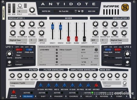 Reason RE Synapse Audio Antidote