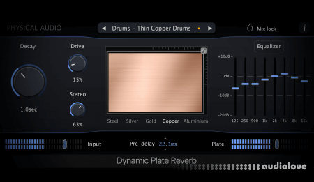 Physical Audio Dynamic Plate Reverb