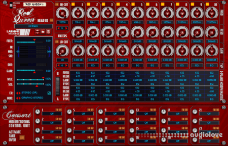 Reason RE Lab One Recordings Red Queen 10 Band 3 Mode Equalizer