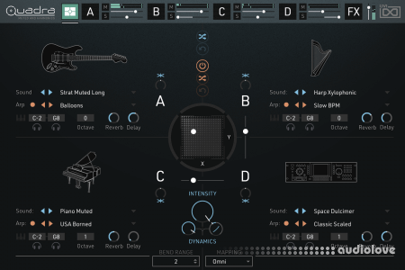 UVI Quadra Muted and Harmonics