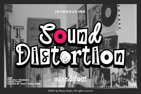 Ronny Studio Sound Distortion Mixed Font