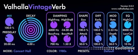 ARTFX ValhallaDSP VintageVerb Presets V1