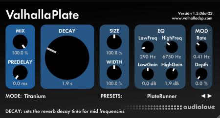 Valhalla DSP Valhalla Plate