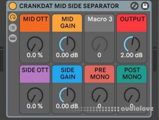 CRANKDAT Mid Side Separator Ableton Rack