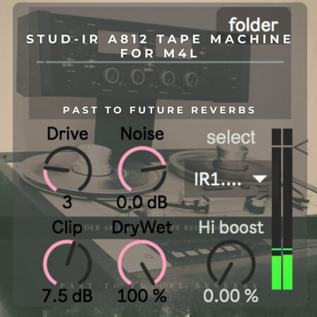 PastToFutureReverbs StudIR A812 Tape Machine Plugin for Ableton Live!