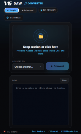 WG DAW Converter