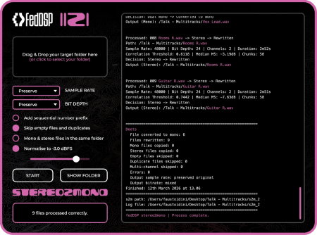 fedDSP Stereo2Mono