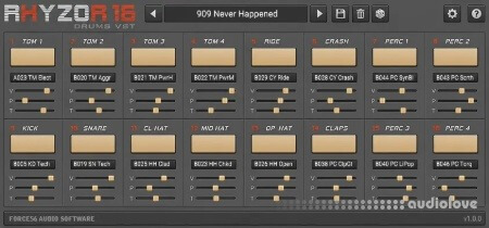 Force56 Audio Software Rhyzor16 Drums